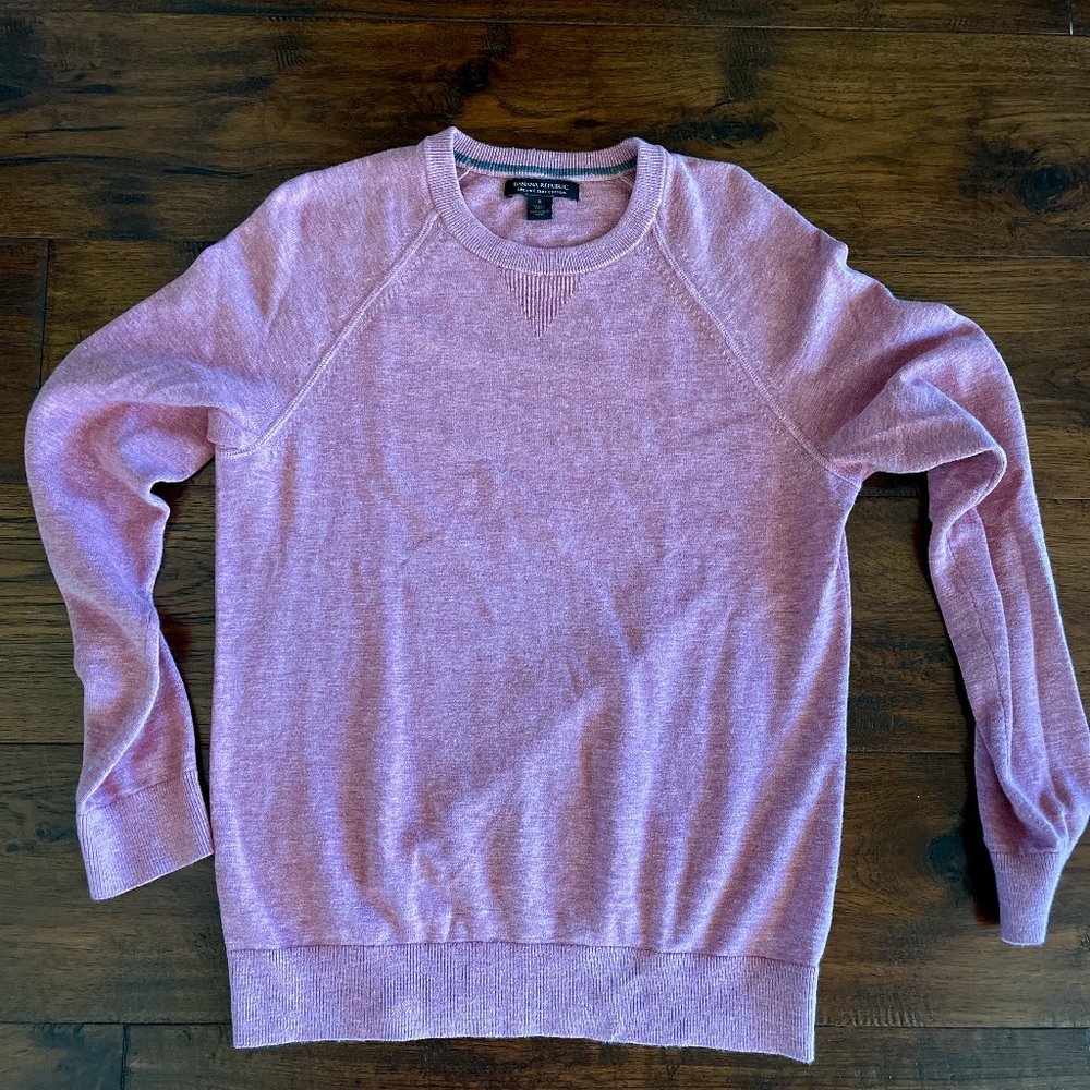 Banana Republic - Organic Slub Cotton Sweater - Pink - Small=
